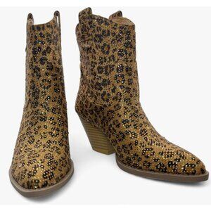Western Cowgirl Rhinestone Ankle Booties – Pointed Toe, 3" Heel